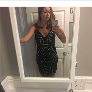 Brand new start black sequin dress